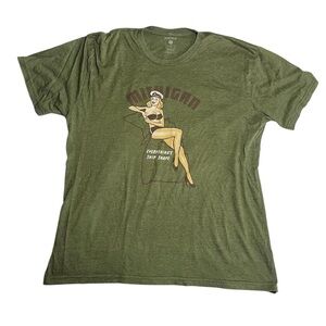 Michigan Tee with Pin-Up Sailor Print